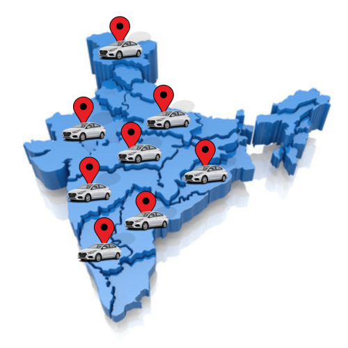 Outstation Car Rental / India Map